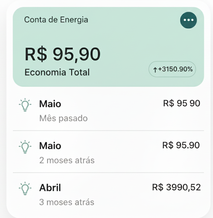 Cliente analisando economia na conta de energia